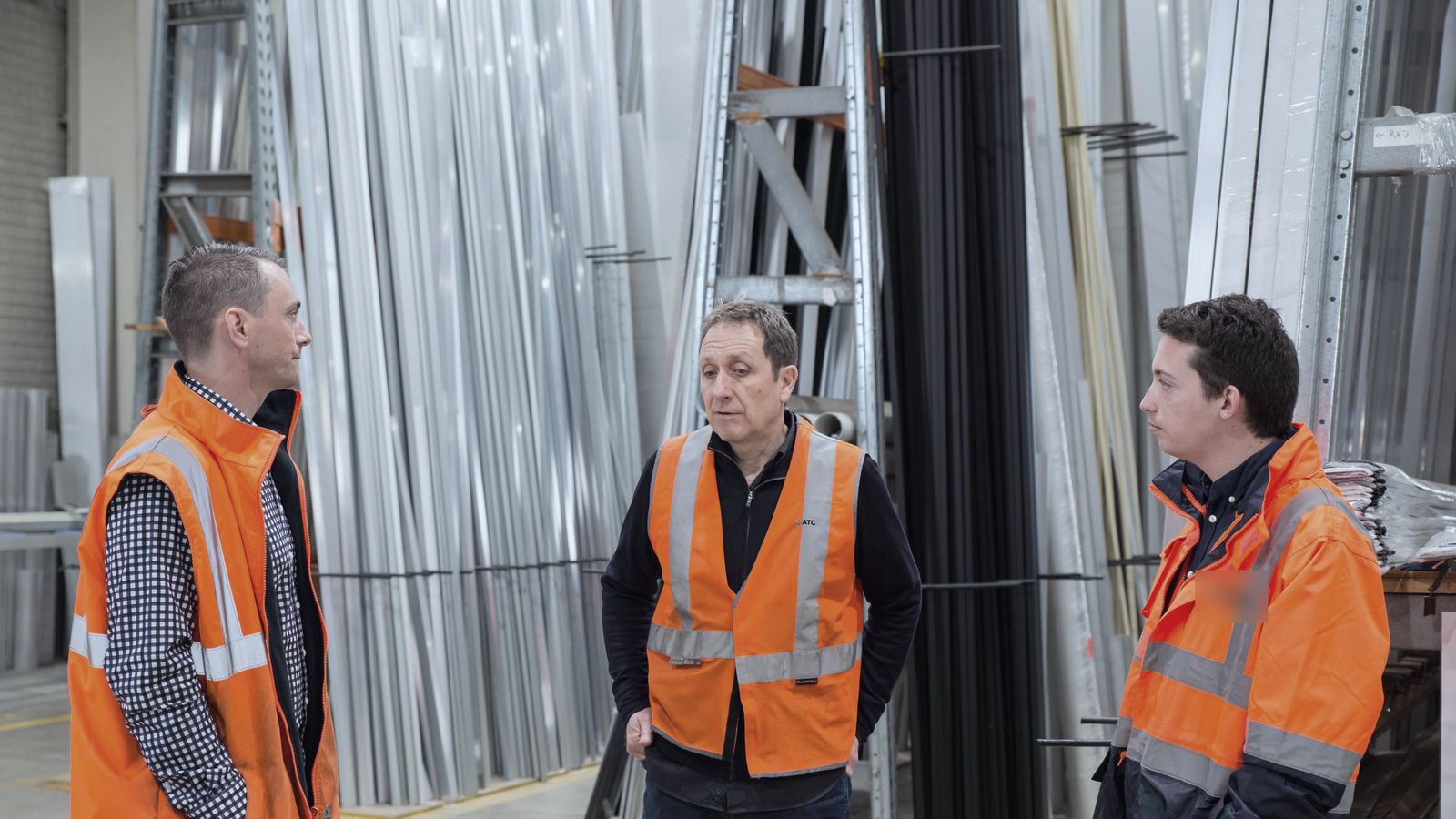 Team working together on a shop floor